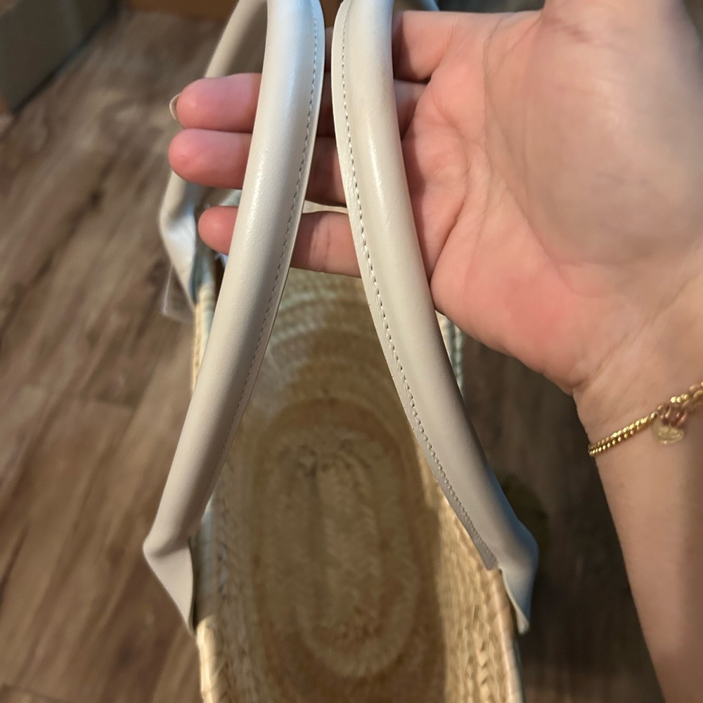 Santorini Collection Straw Tote - White and Tan from Neiman Marcus - Picture 10 of 11